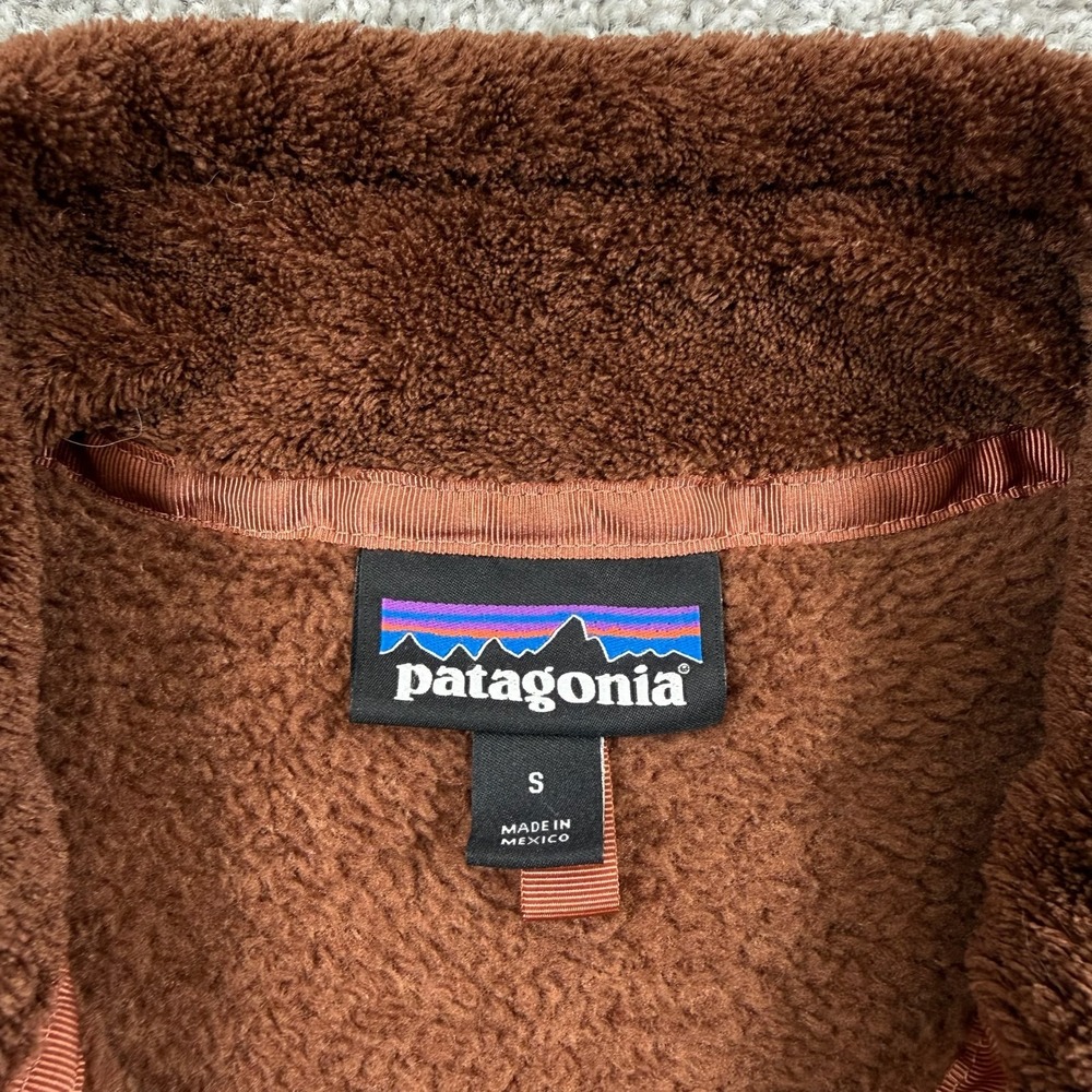 Patagonia Re-Tool Snap-T Pullover Womens S Moccasin Brown Polartec Thermal Pro - Picture 9 of 13